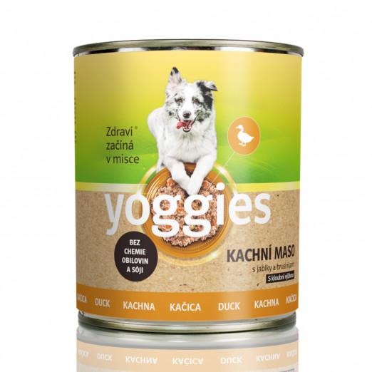 800g Yoggies monoproteinová konzerva pro psy s kachním masem, brusinkami a kloubní výživou