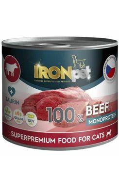 IRONpet Cat Beef konzerva 200g