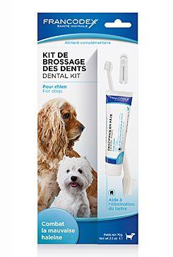 Francodex Dental Kit zubní pasta 70g+kartáček pro psy