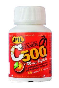 Vitamin C přírodní s šípky JML 500mg 65tbl
