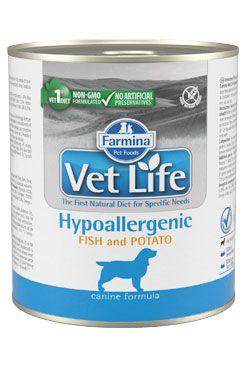 Vet Life Natural Dog konz. Hypoaller Fish&Potato 300g