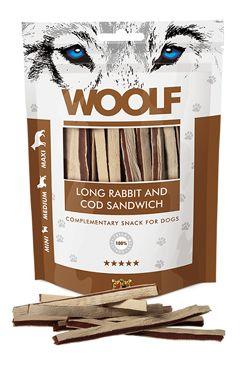 WOOLF pochoutka soft Rabbit&Cod sandwich long 100g