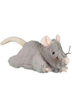 Hračka kočka Myš šedá plyšová robustní 15cm 1ks TR