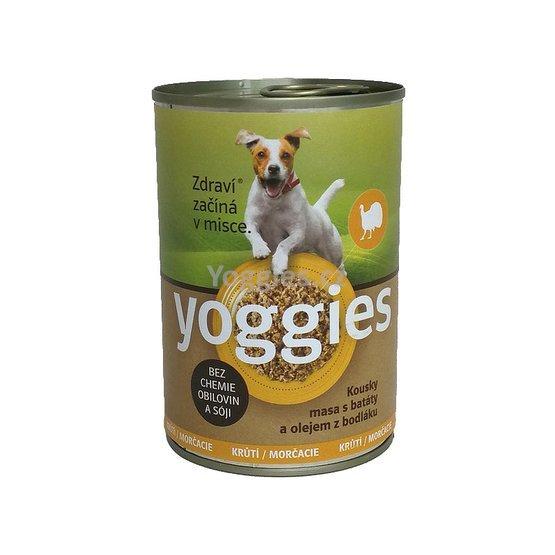 400g Yoggies krůtí konzerva pro psy s batáty a bodlákovým olejem